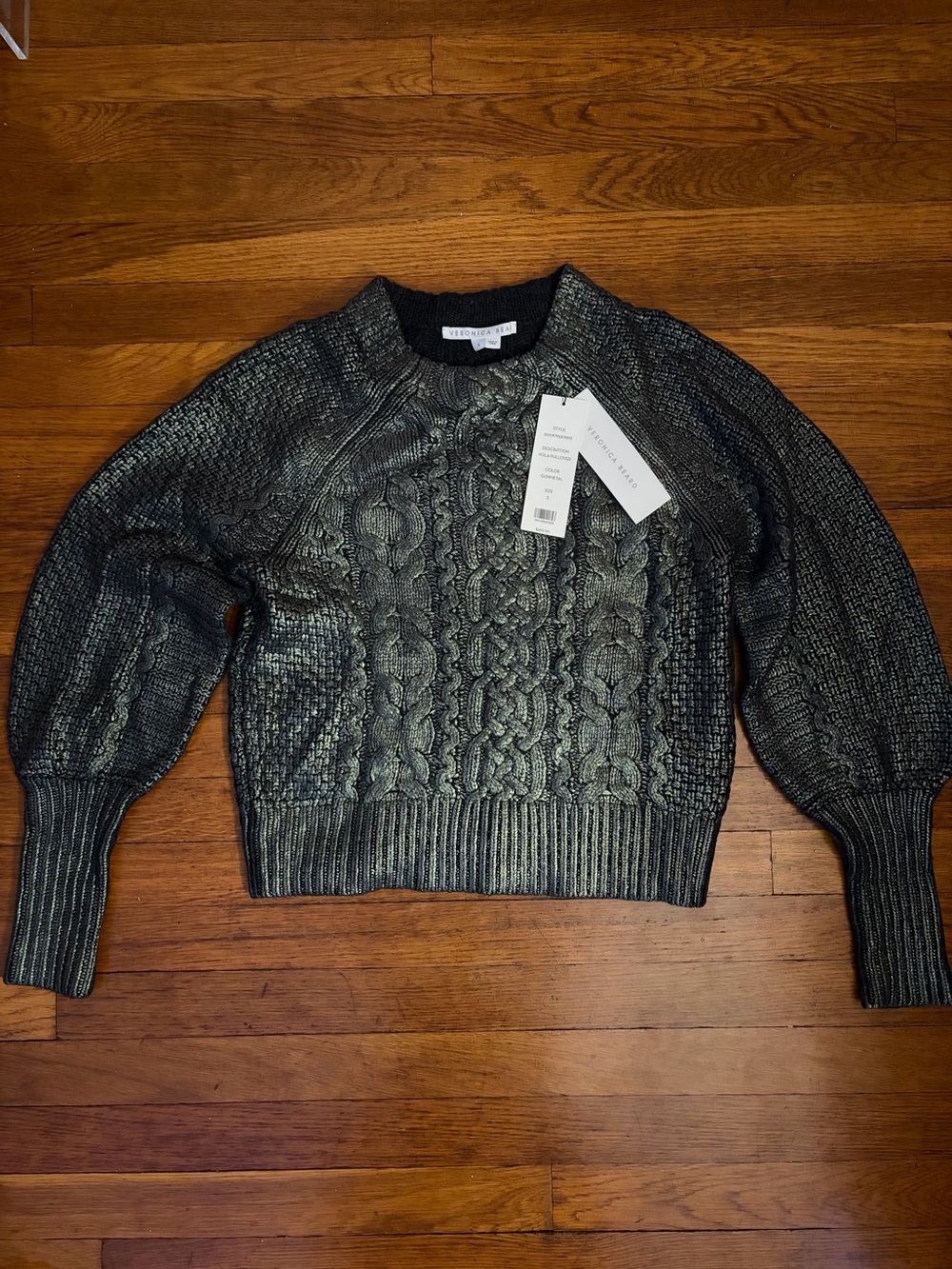 Size Small Veronica Beard Gunmetal Yola Pullover